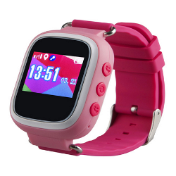 Vanntett GPS-klokke for barn med mobiltelefon (rosa)